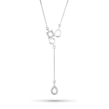 Колье из белого золота с бриллиантами э4701кл08210011