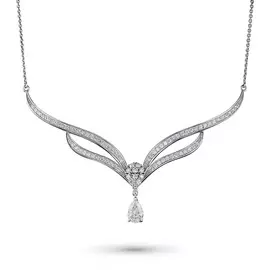 Колье из белого золота с бриллиантами э0901кл11191110