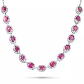 Колье из белого золота с бриллиантами э0939кл09200478