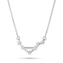 Колье из белого золота с бриллиантами, созвездие Весы э0901кл04210509