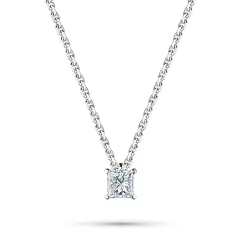 Колье из белого золота с бриллиантом э0901кл07220204