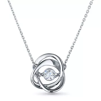 Колье из белого золота с бриллиантом э4001кл09210858