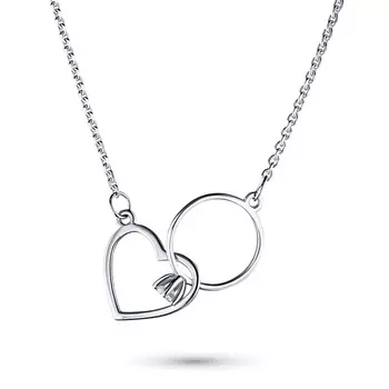 Колье из белого золота с бриллиантом э0901кл07211015