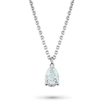 Колье из белого золота с бриллиантом э0901кл11210202