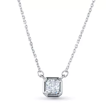 Колье из белого золота с бриллиантом э0901кл08220202