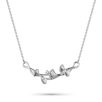 Колье из белого золота с бриллиантом э4701кл04211029