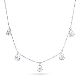 Колье из белого золота с бриллиантами э0901кл02210502