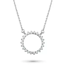 Колье из белого золота с бриллиантом э0901кл03210655