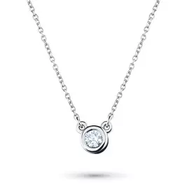 Колье из белого золота с бриллиантом э0901кл06168800