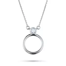 Колье из белого золота с бриллиантом э0901кл07210869