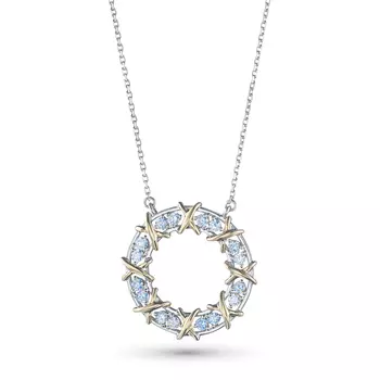 Колье из комбинированного золота э4812кл06164900