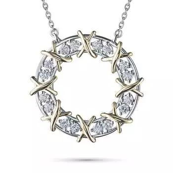 Колье из комбинированного золота э4812кл06164900_white