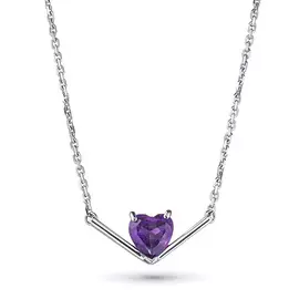 Колье из серебра с аметистом э0607кл09194120