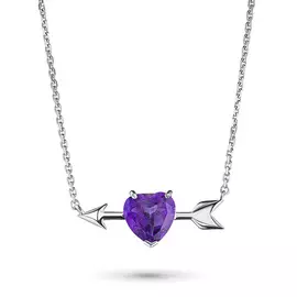 Колье из серебра с аметистом э0607кл09194130