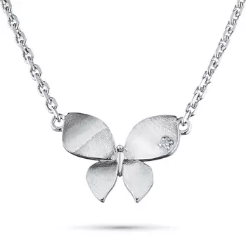 Колье из серебра с бриллиантом э0601кл04202330