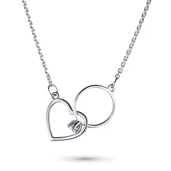 Колье из серебра с бриллиантом э0601кл07211015