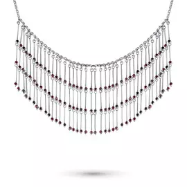 Колье из серебра с гранатом э0606кл10155600