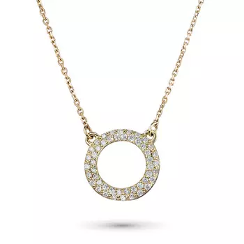 Колье из желтого золота с бриллиантами э0301кл04154800