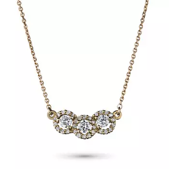 Колье из желтого золота с бриллиантами э0301кл09190270