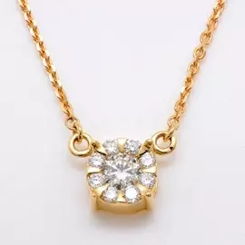 Колье из желтого золота с бриллиантами э03Кл051535