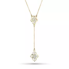 Колье из желтого золота с бриллиантами э0301кл04210026