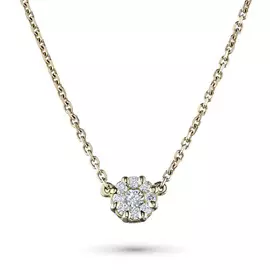 Колье из желтого золота с бриллиантами э0301кл09160600