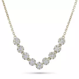 Колье из желтого золота с бриллиантами э0301кл10134800