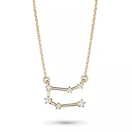 Колье из желтого золота с бриллиантами, созвездие Близнецы э0301кл04210505