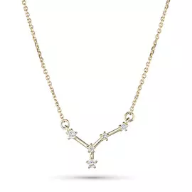 Колье из желтого золота с бриллиантами, созвездие Рак э0301кл04210506