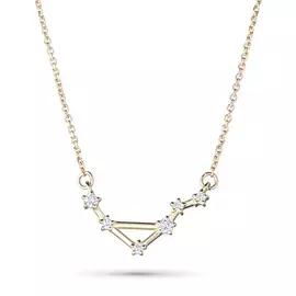 Колье из желтого золота с бриллиантами, созвездие Весы э0301кл04210509