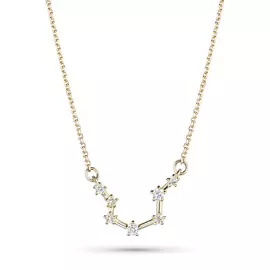 Колье из желтого золота с бриллиантами, созвездие Водолей э0301кл04210501