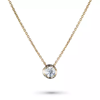 Колье из желтого золота с бриллиантом э0301кл05220852