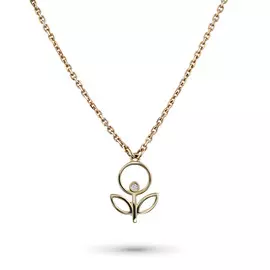 Колье из желтого золота с бриллиантом жд03кл061801