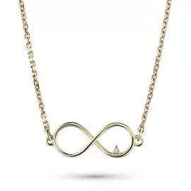 Колье из желтого золота с бриллиантом э0301кл04202331