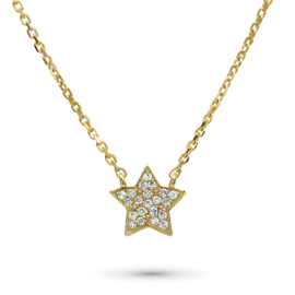 Колье из желтого золота с бриллиантами э0301кл04153400