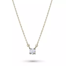 Колье из желтого золота с бриллиантом э0301кл06165700