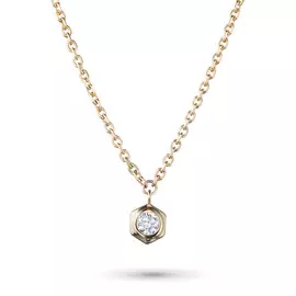 Колье из желтого золота с бриллиантом э0301кл06210202