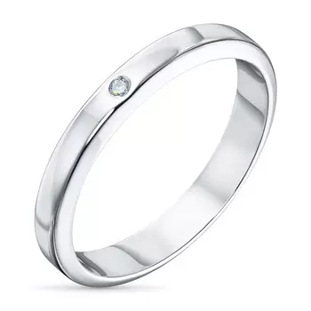 Обручальное кольцо из белого золота э4712кц12200555