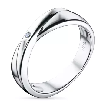 Обручальное кольцо из серебра э0612кц02184900_white