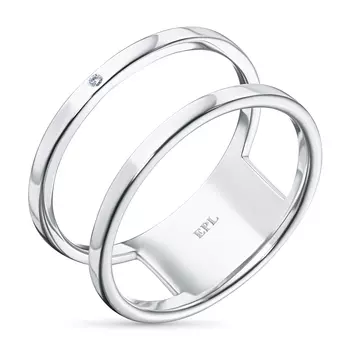 Обручальное кольцо из серебра э0612кц02193900_white