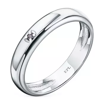 Обручальное кольцо из серебра с гранатом э0606кц04220478