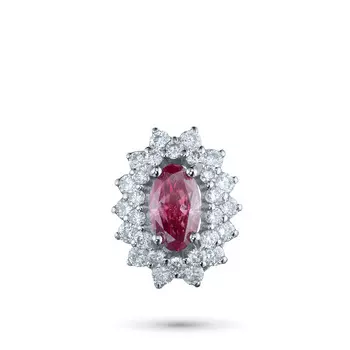 Классическая подвеска из белого золота э0912пд12210504_pink