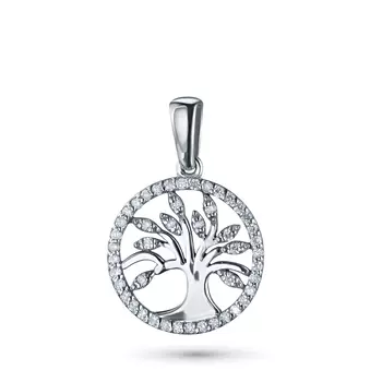 Подвеска из белого золота с бриллиантами э0901пд08211026