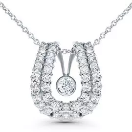 Подвеска из белого золота с бриллиантами э09п030916