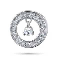 Подвеска из белого золота с бриллиантами э09п051842