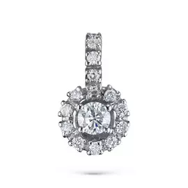 Подвеска из белого золота с бриллиантами э09п060901
