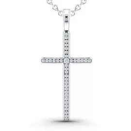 Подвеска из белого золота с бриллиантами э09п100908