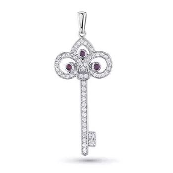 Подвеска из белого золота с бриллиантами э4001пд04182800