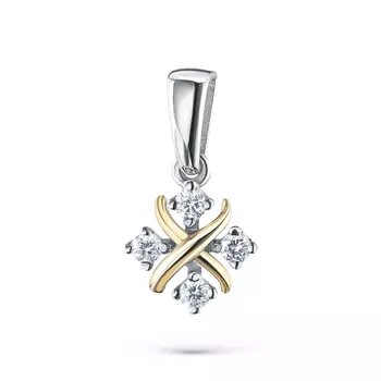 Подвеска из белого золота с бриллиантами э4101пд06160700