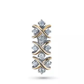 Подвеска из белого золота с бриллиантами э4101пд10210303